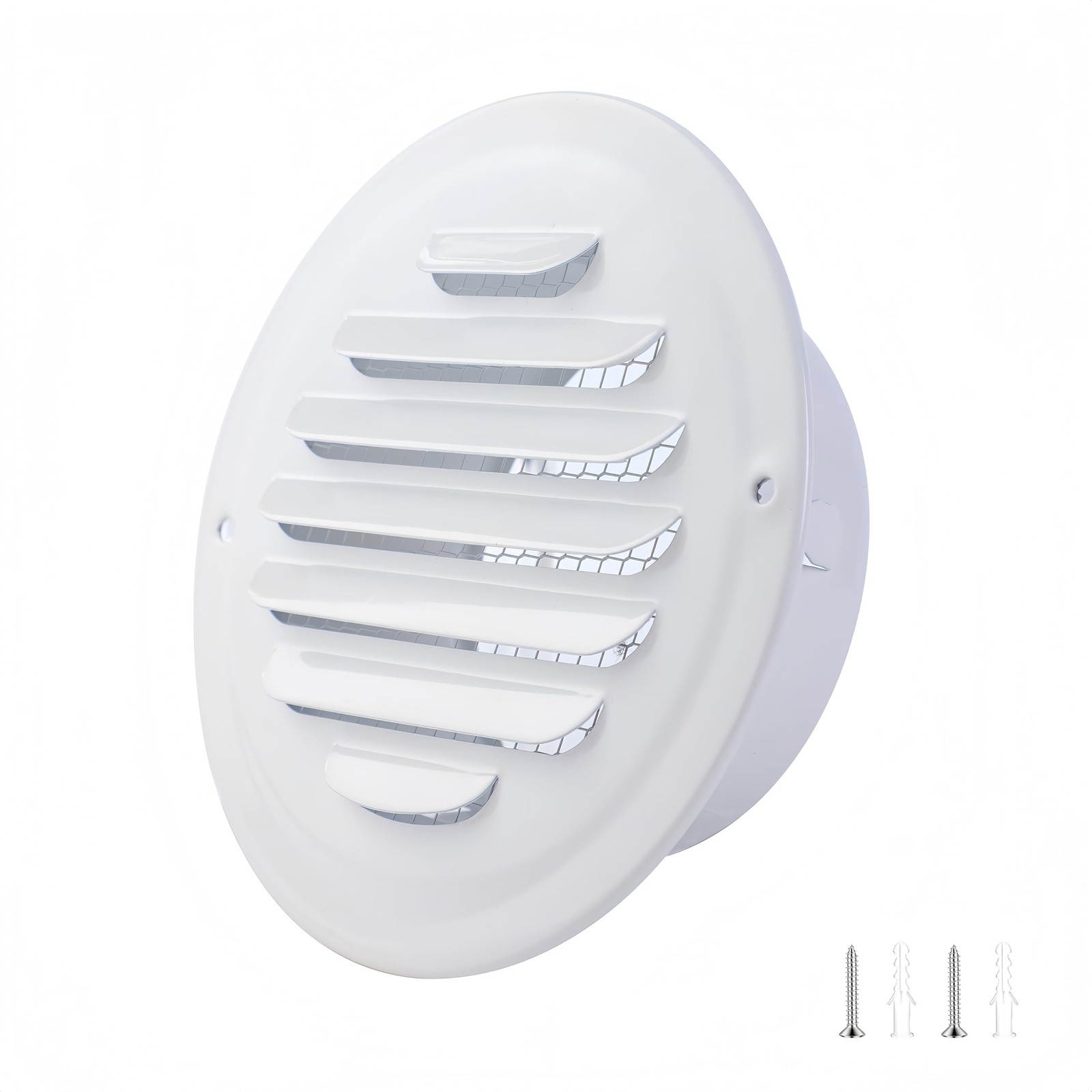 4 Inch Stainless Steel Vent Round White Soffit Vent Cover Vent Flat Duct Vent…