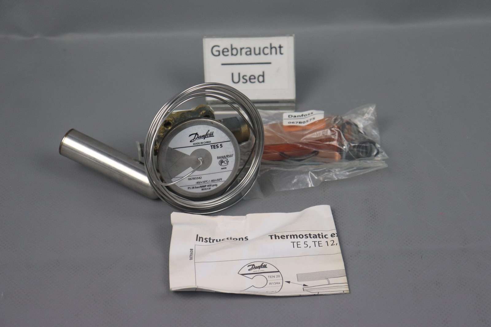 Danfoss 067B3342 Expansion Valve TES 5 R404A/R507 28bar 400psig Used