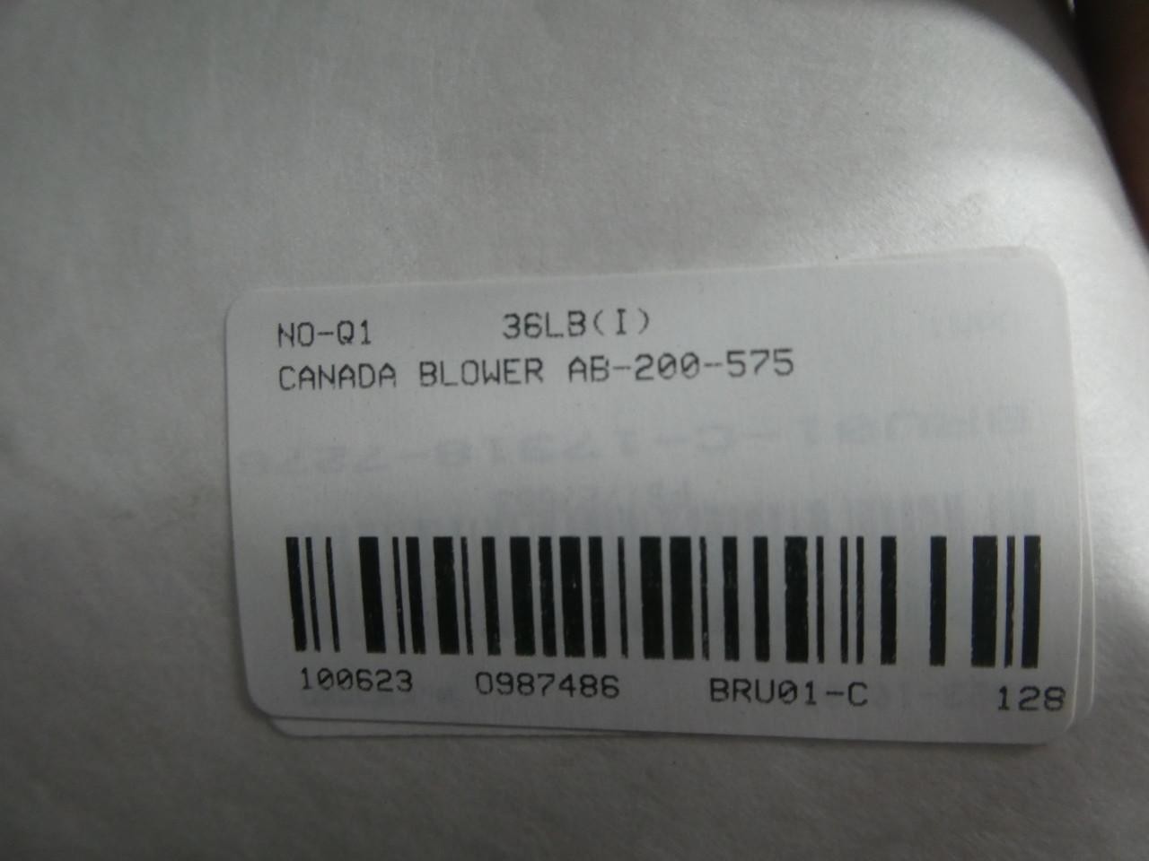 Canada Blower AB-200-575 Regenerative Blower 110cfm 3ph 1.25hp 60in-h2o 575v-ac