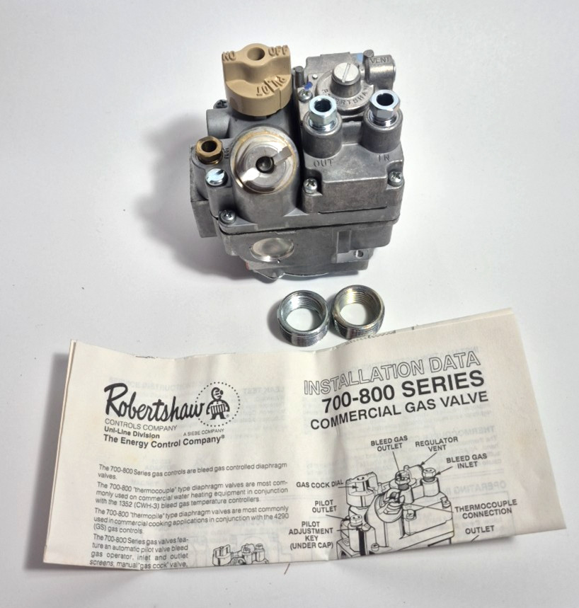 ROBERTSHAW 700-804 Gas Valve, 3/4 in, Natural Gas 6KXF6
