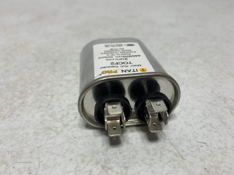 Titan Pro TOCF2 Motor Run Capacitor 2MFD 440/370VAC Oval