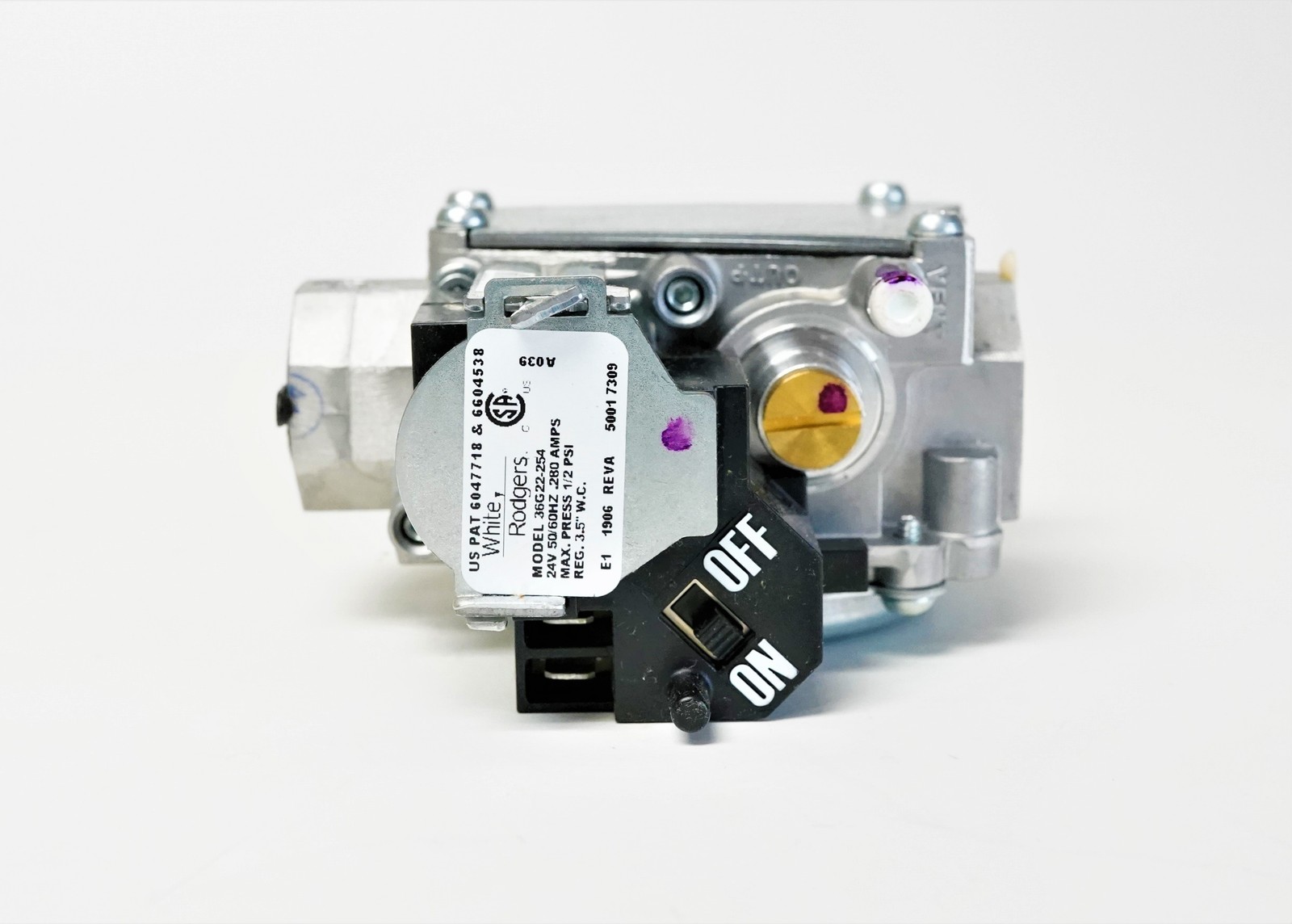 36G22-254 White-Rodgers Gas Heating Furnace Valve for Goodman B1282614 B1282628S