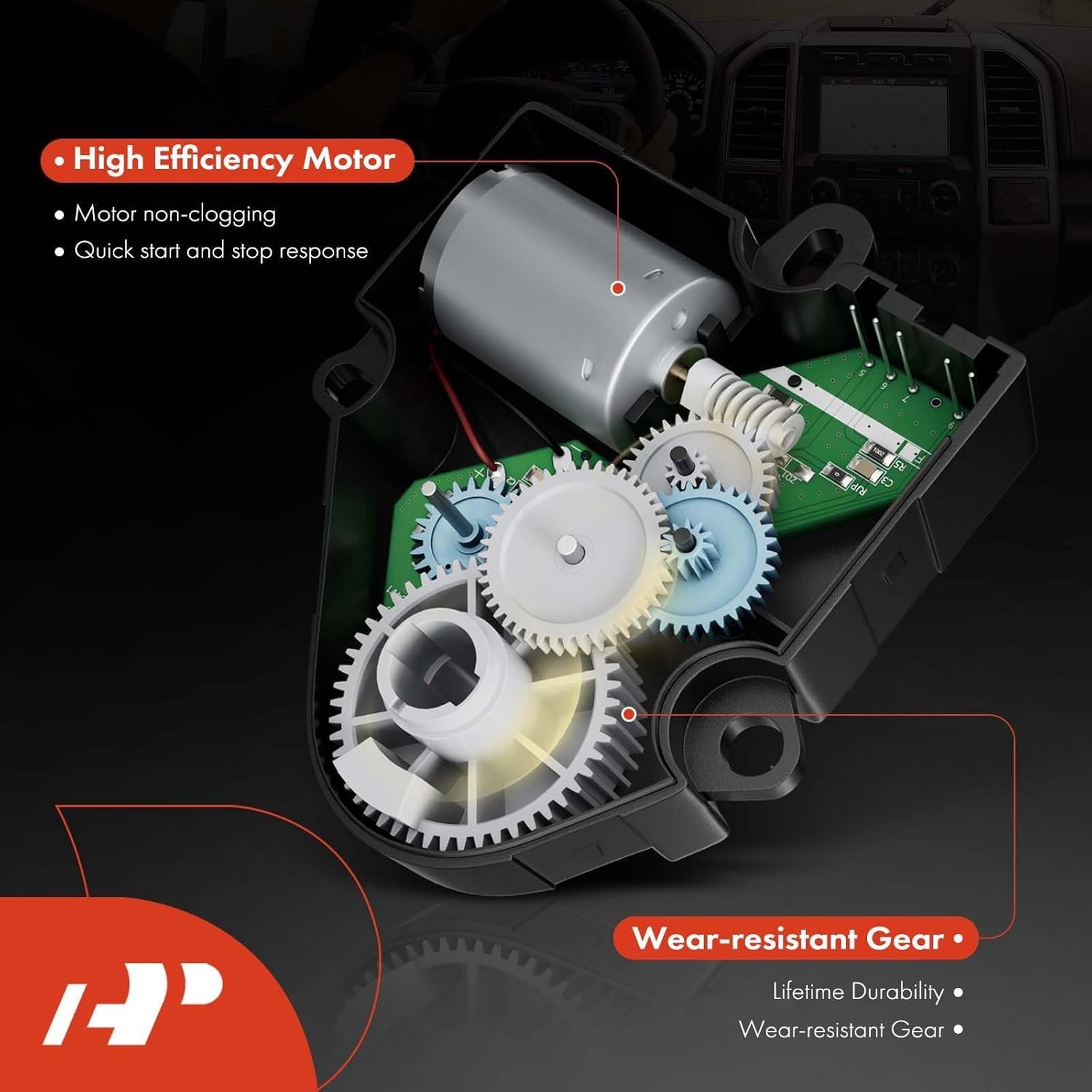 A-Premium HVAC Blend Door Actuator Compatible with Buick, Chevy, Cadillac, GMC,