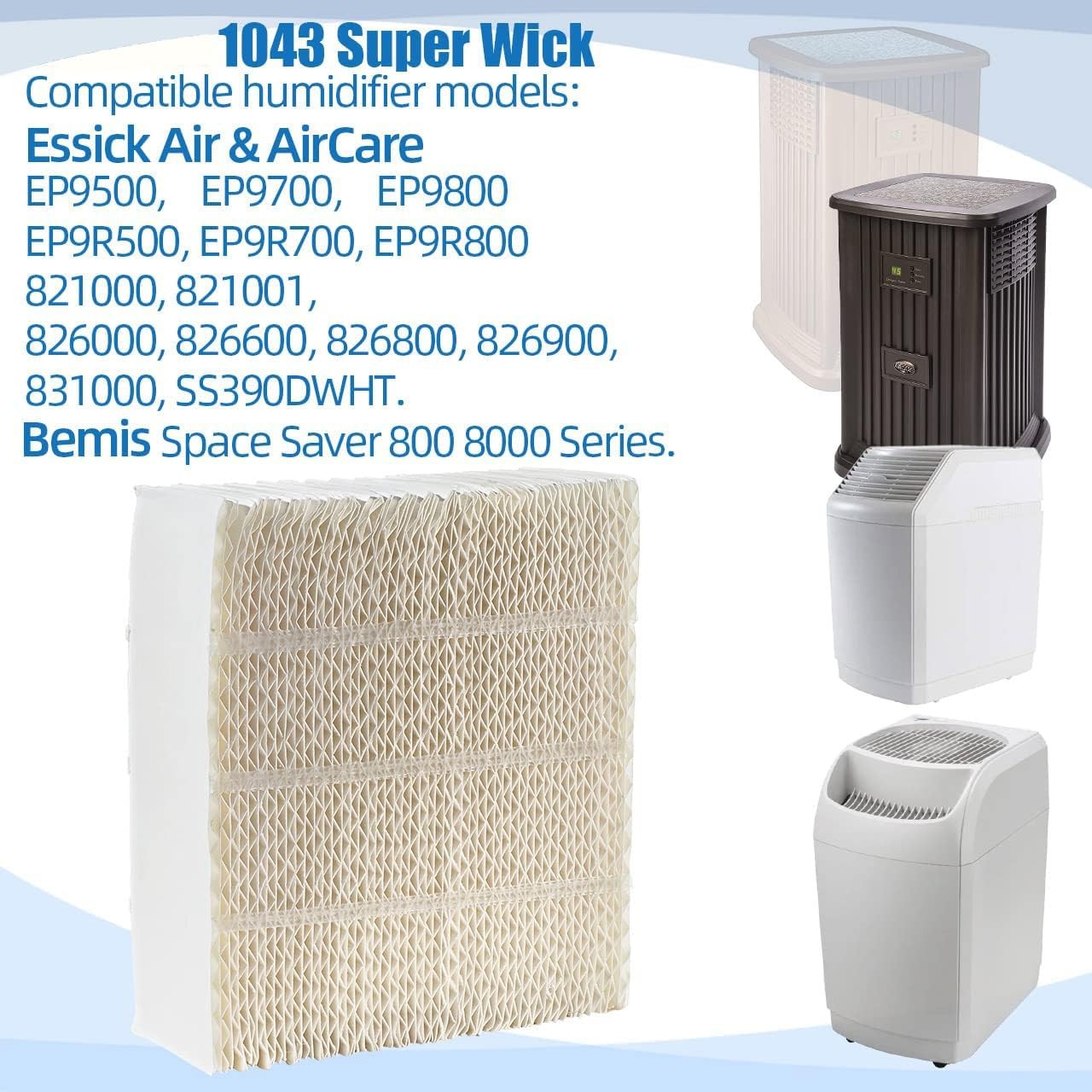 Alocs 1043 Humidifier Filter Wick Replacement for AIRCARE Essick Air 1 Pack
