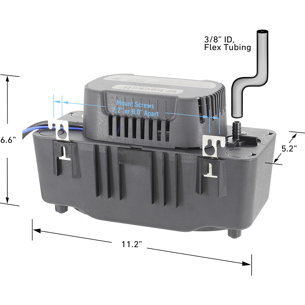 Beckett BK171UL 115V Medium Condensate Removal Pump w/Safety Switch, 115V, 17 Ft
