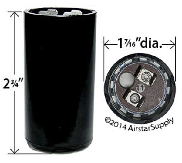 (2) PACK , 36-43 uF x 220 / 250 VAC BMI # 092A036B250AC1A Motor Start Capacitor