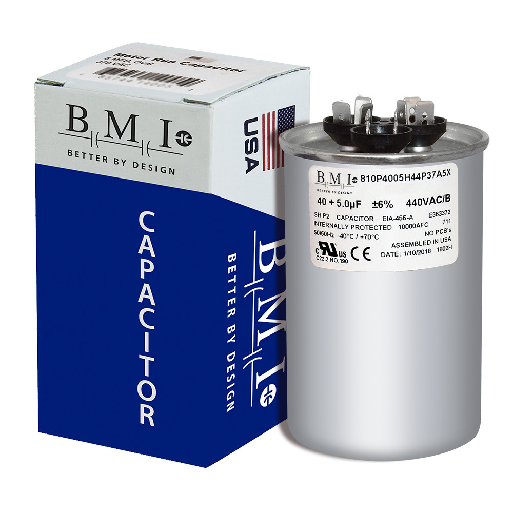 USA Capacitor Dual Run Round 40/5 uf MFD 440 Volt VAC Replaces Z97F9838 97F9838