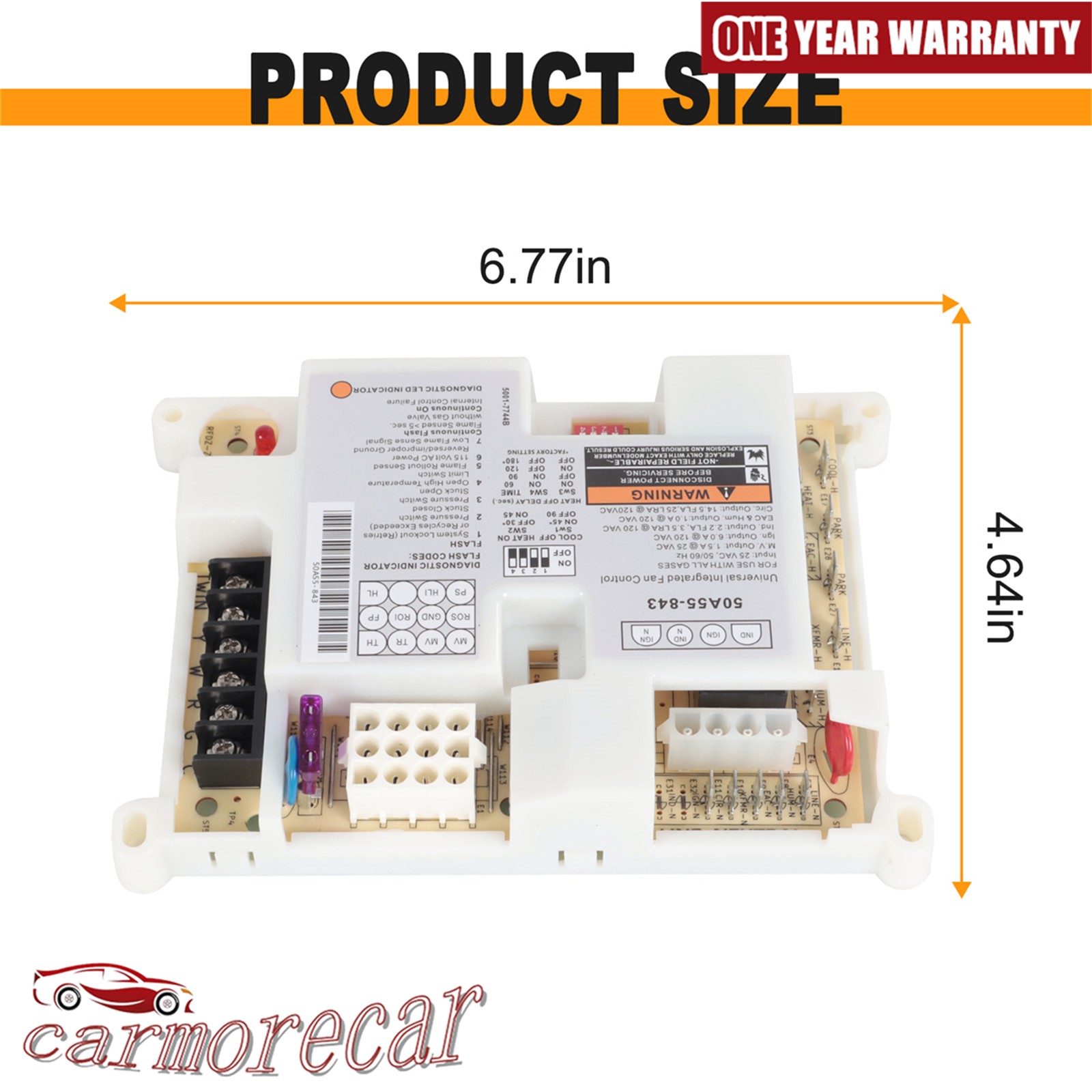 Furnace Control Circuit Board Replacement for White Rodgers 50A55-843