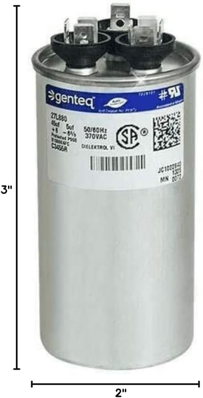 C3455R GE round Capacitor 45 5 Uf MFD, 97F9895, Z97F995, 97F9895BZ3, 27L880, 370