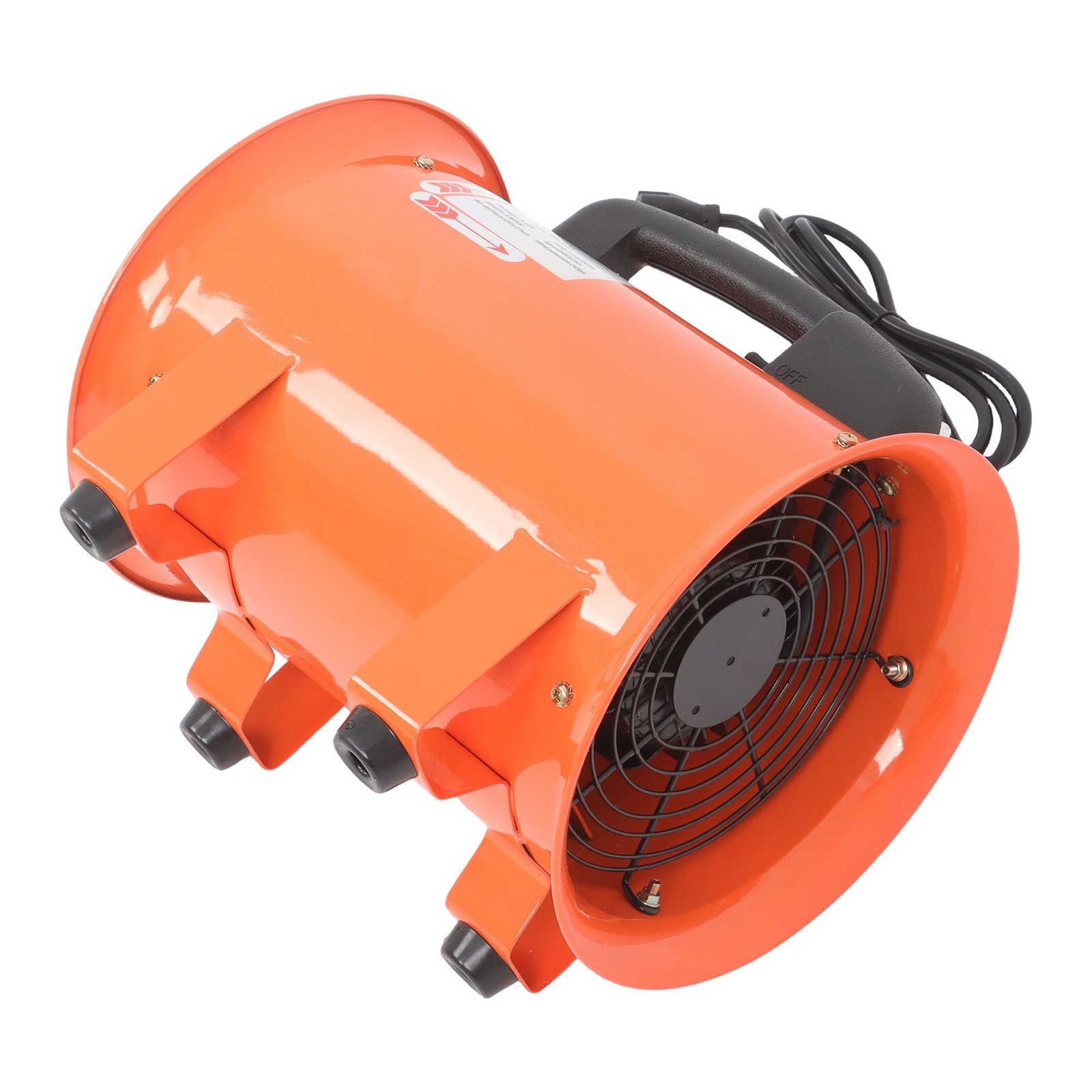 8 Inch Industrial Portable Blower Fan 16.4ft Duct Hose 180W 900CFM 3450RPM
