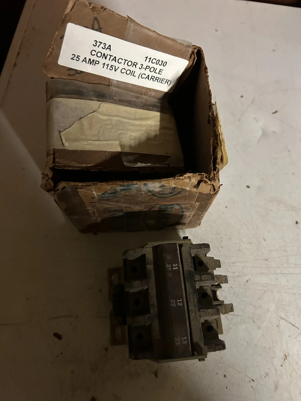 Sylvania Contactor 3-Pole 25A 115V Coil Carrier 11C030 373A A77 HVAC Relay