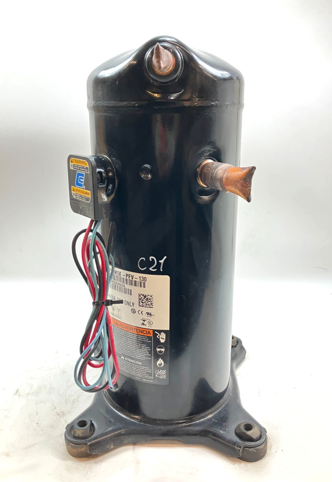 COPELAND Scroll ZP38K5E-PFV-130 37,800 BTU 230V 1PH 60HZ R-410A only! used #C21