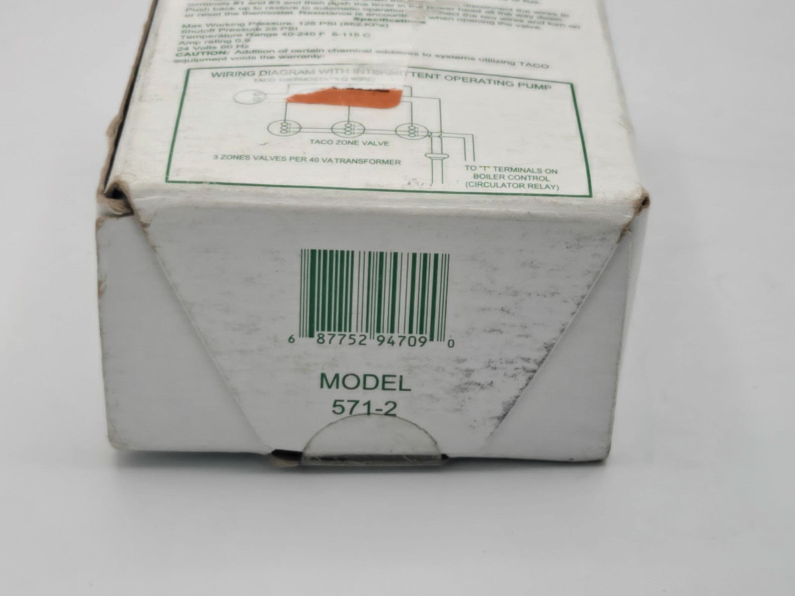 Open Box – Taco Gold Series 571-2 – 3/4-Inch Sweat 2-Way Zone Valve A1047