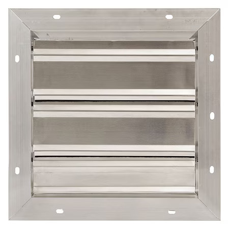 Dayton 3Hhn5 12 In 15″H-W 5 1/4″L Aluminum Backdraft Damper, 12-1/2 In X 12-1/2