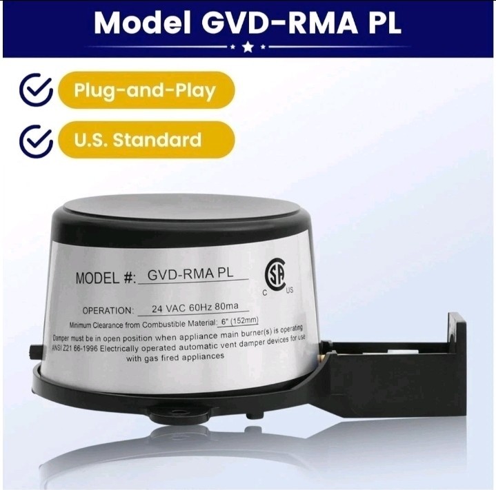 46491600 Boiler Damper Motor 24VAC 60Hz 80mA For GVD RMA PL Vent Damper Motor US