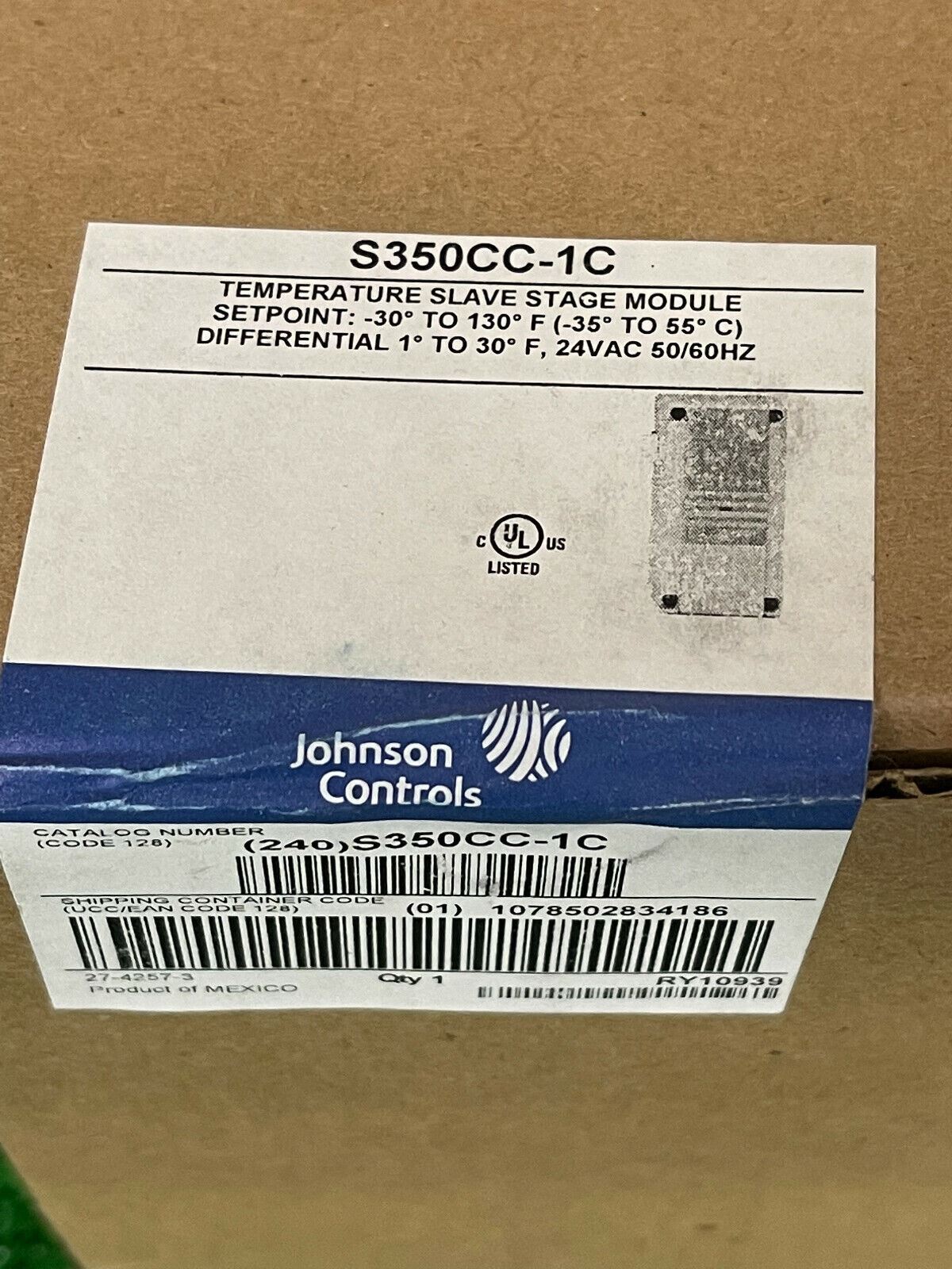 Johnson Controls S350CC-1C Temperature Slave Stage Module