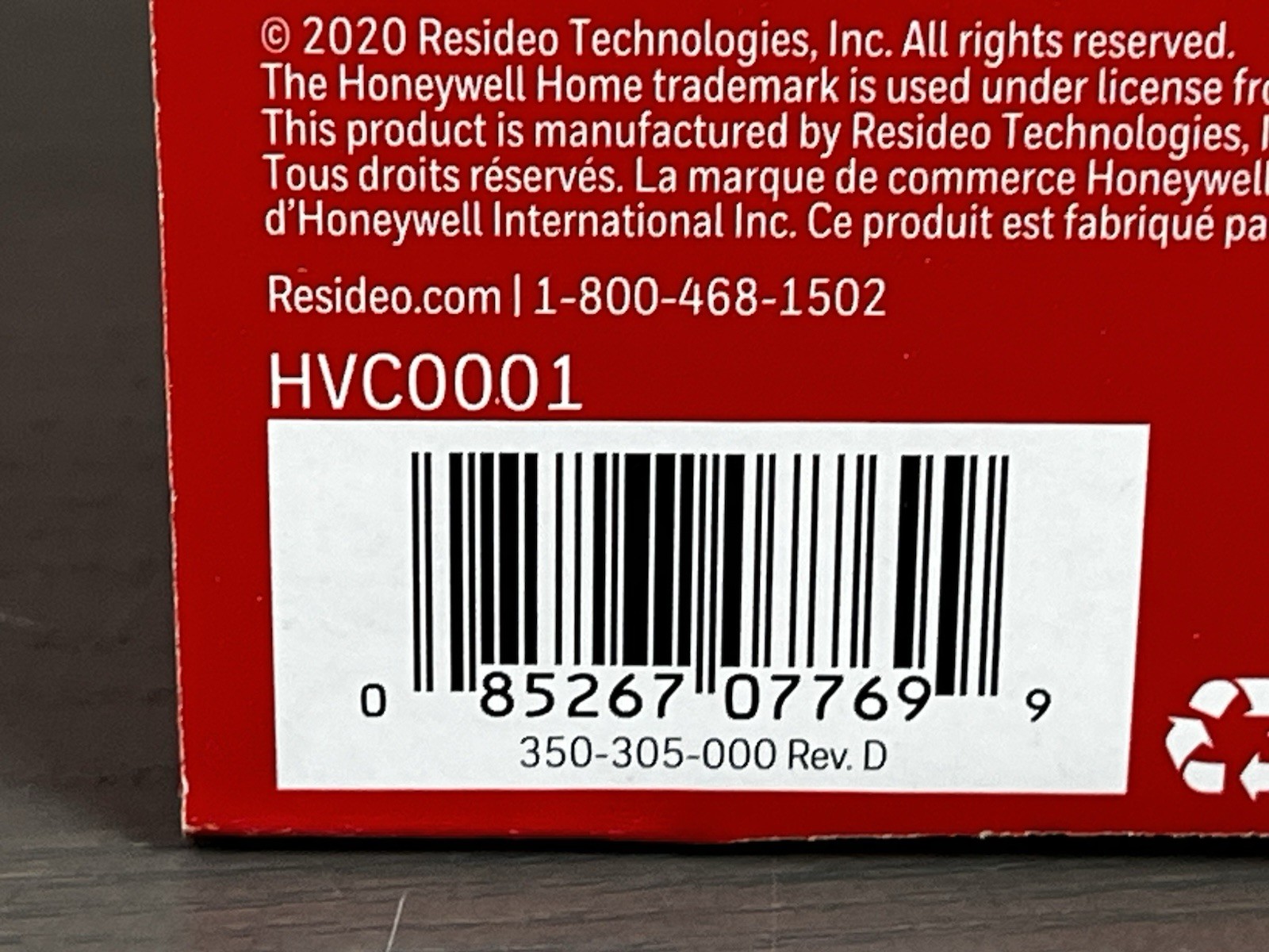 Honeywell HVC0001 Digital Tradeline Bath Fan Control 120 VAC 60 Hz 122 deg F New