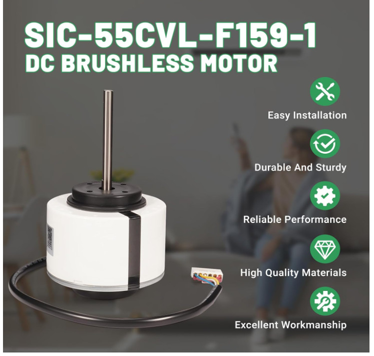 WZDK58-38G Air Conditioning Motor SIC-55CVL-F159-1 DC Brushless Fan Motor, 58W 8