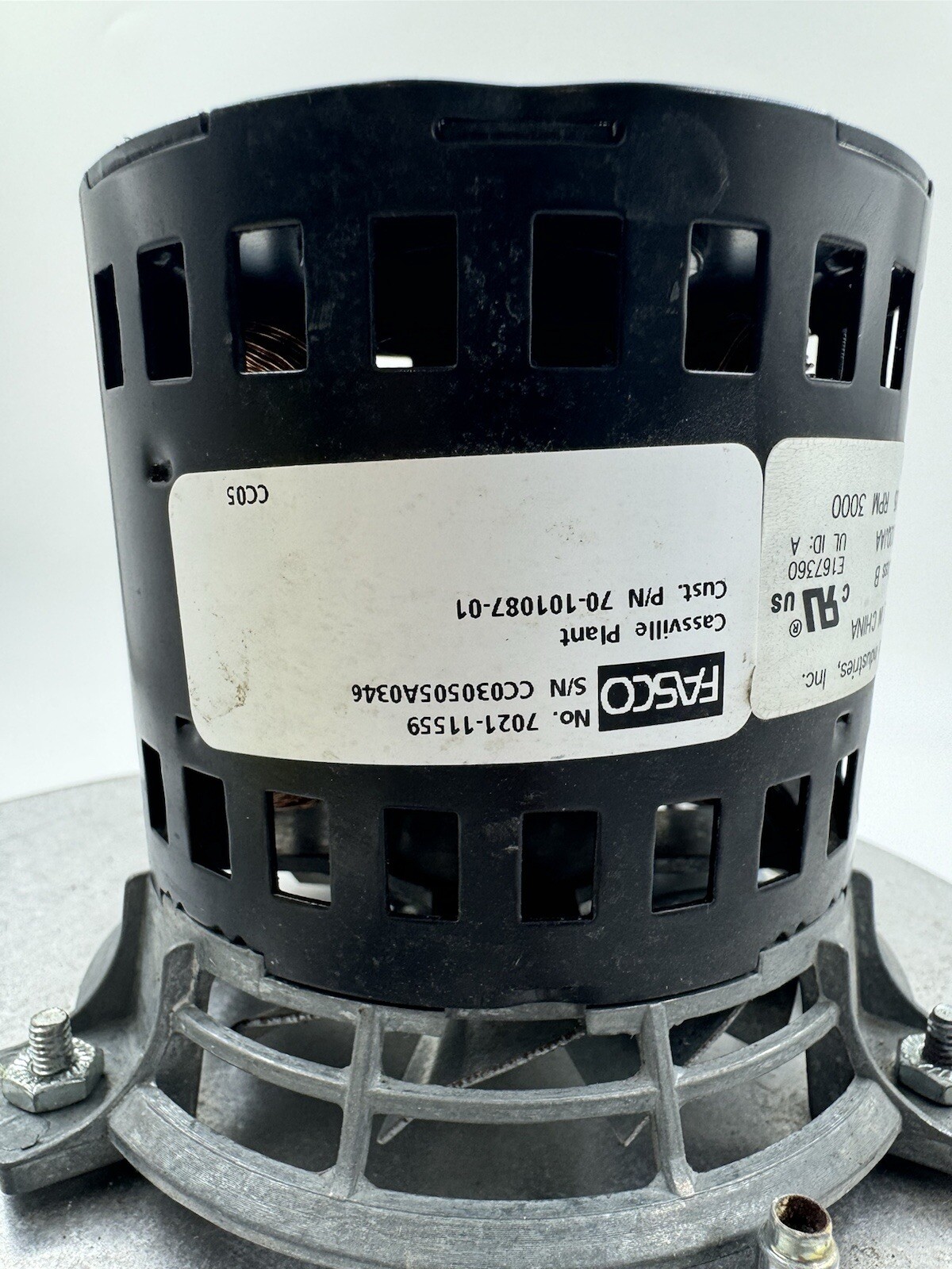 Rheem Ruud 70-101087-01 Fasco 7021-11559 Furnace Draft Inducer used, tested #24Y
