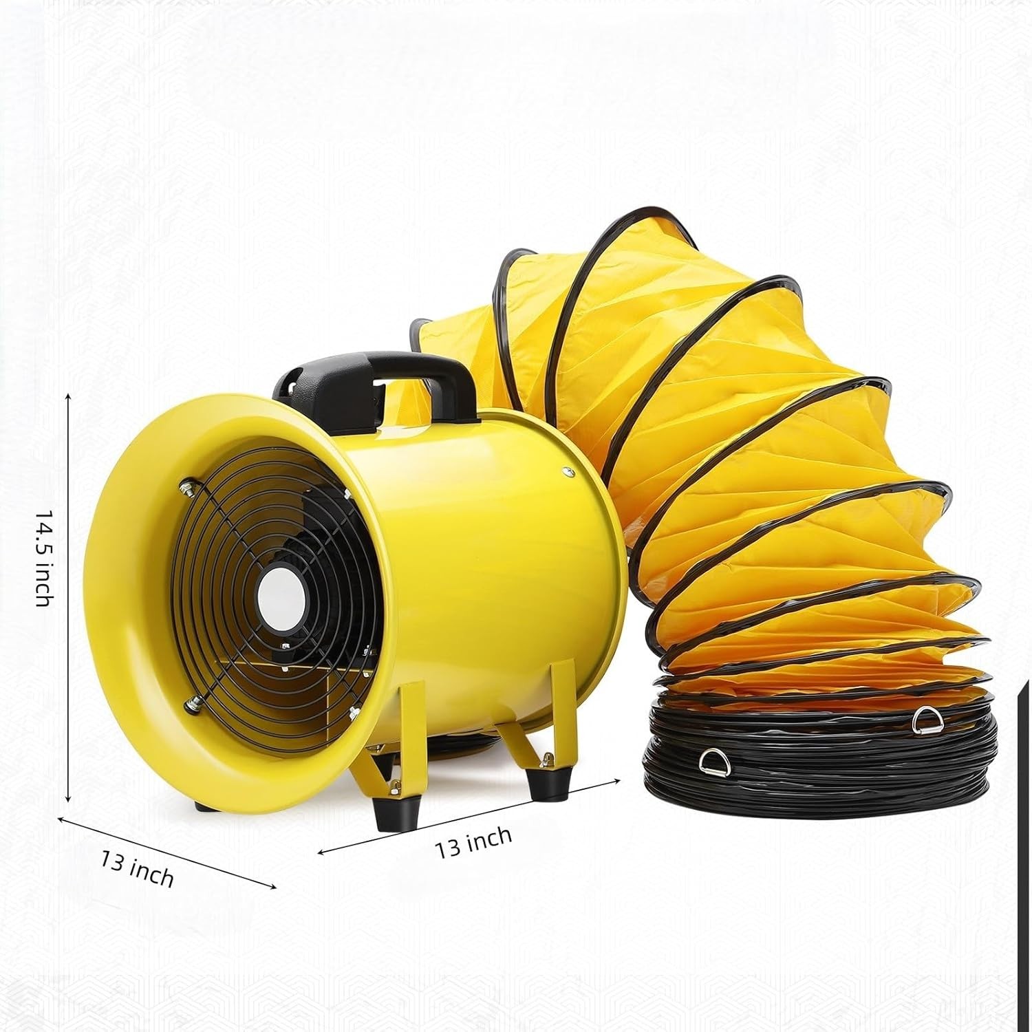 8/10″ Portable Utility Blower Fan Exhaust Industrial Ventilation 5/10m Duct Hose