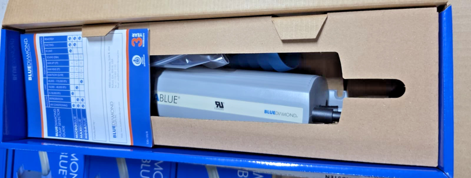 New Blue Diamond MegaBlue High-Cap Condensate Pump X87-835 115-230V w/ Reservoir