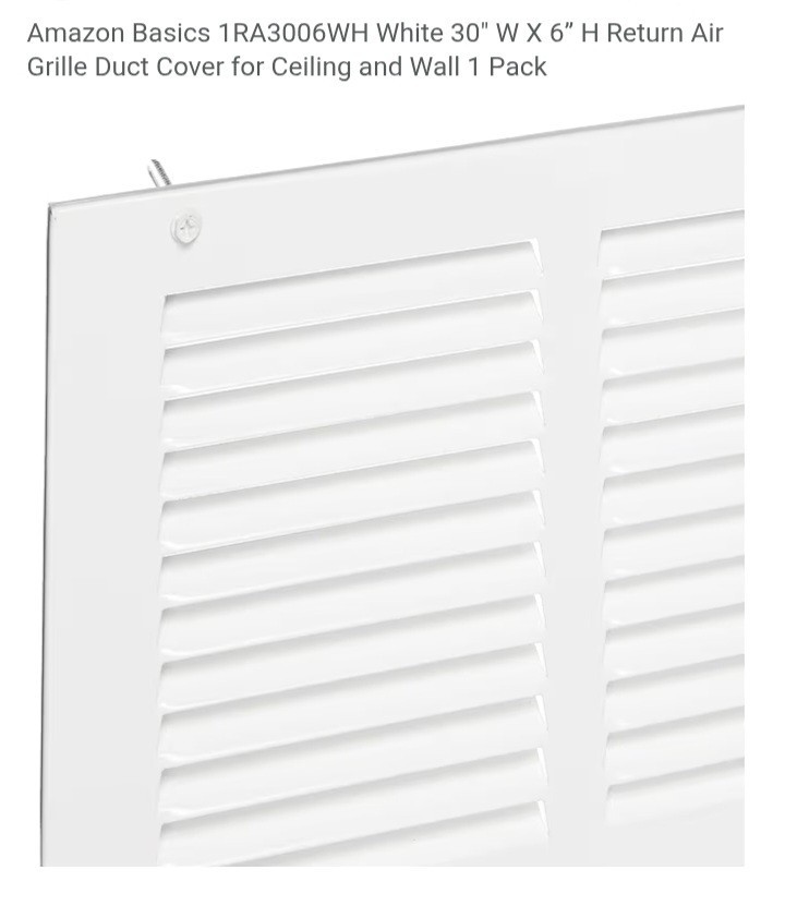 Air Return Grille White Steel 30″ X 6″ HVAC Ceiling & Wall Duct Cover New In Box