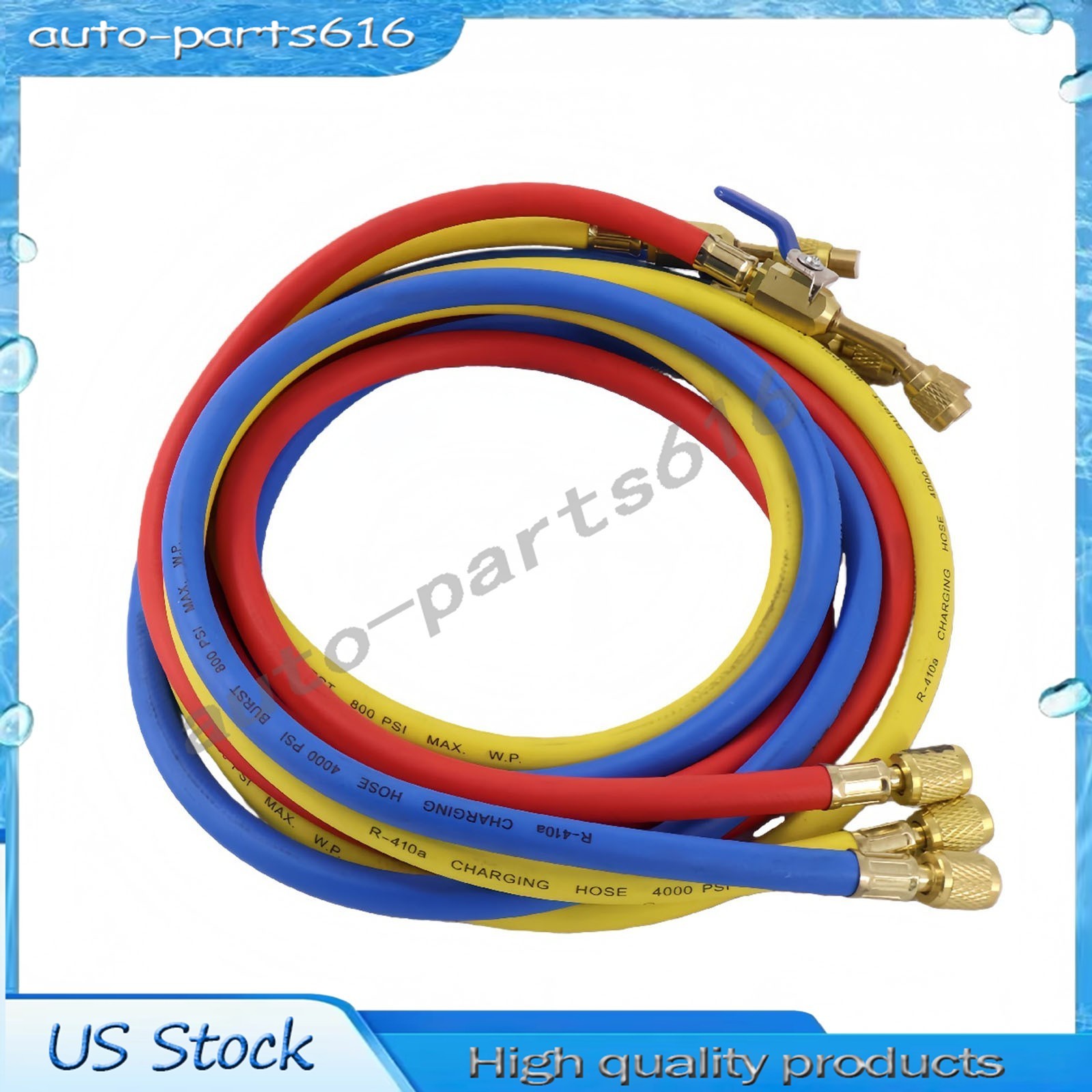 3Pack 29986 For R-410A Refrige Plus II 1/4″ Hose with Compact Ball Valve 72″ NEW