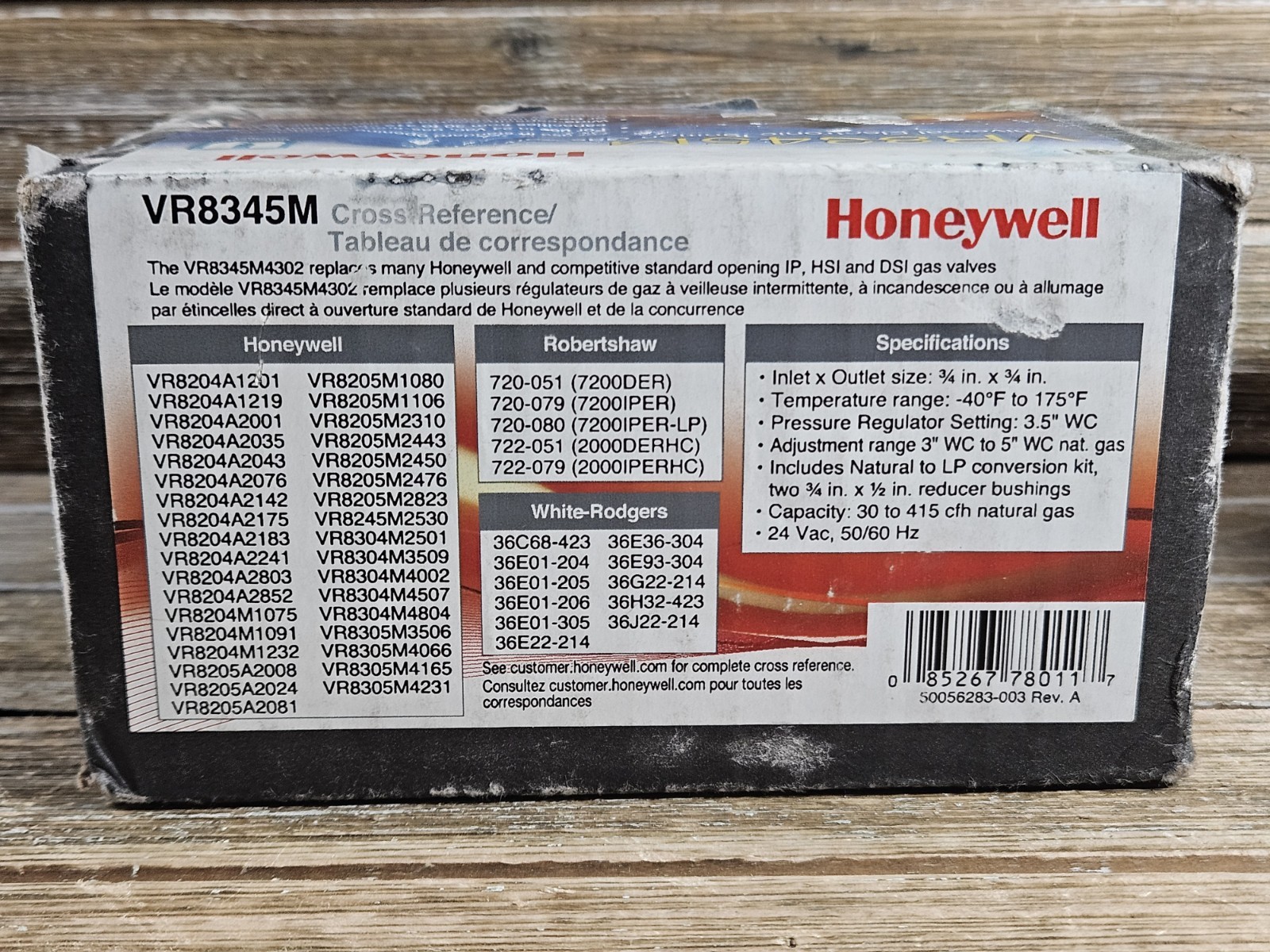 NEW Honeywell/Resideo VR8345M Gas Valve Universal Ignition Valve VR8345M4302
