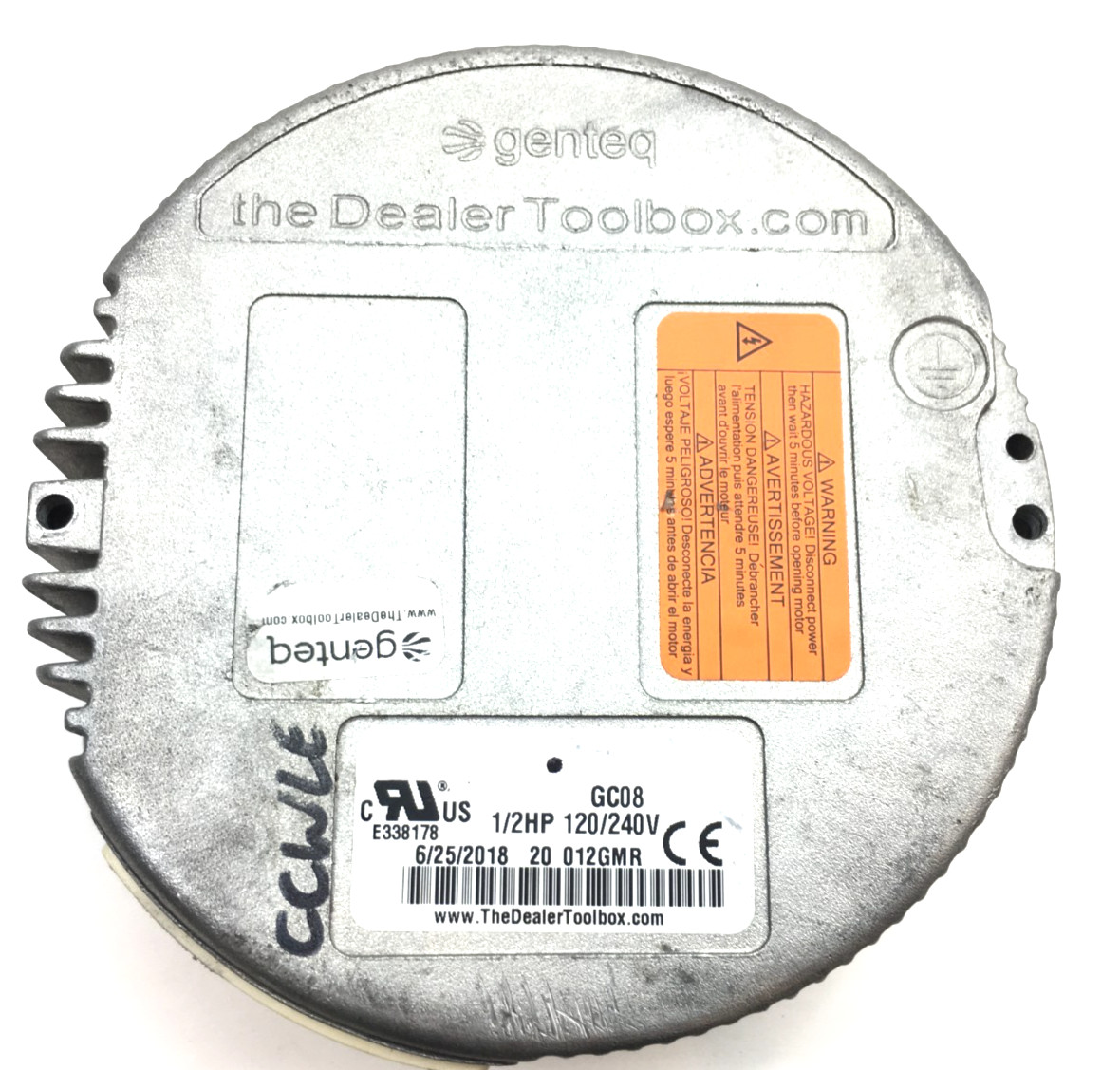 Genteq GC08 Module Only 1/2HP 120/240V CCWLE used #W899