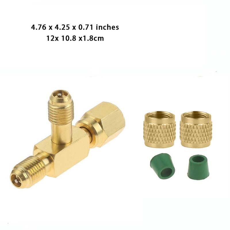 Adapter Refrigeration with Swivel Connector 1/4″ Valves Quick Coupler Access Tee