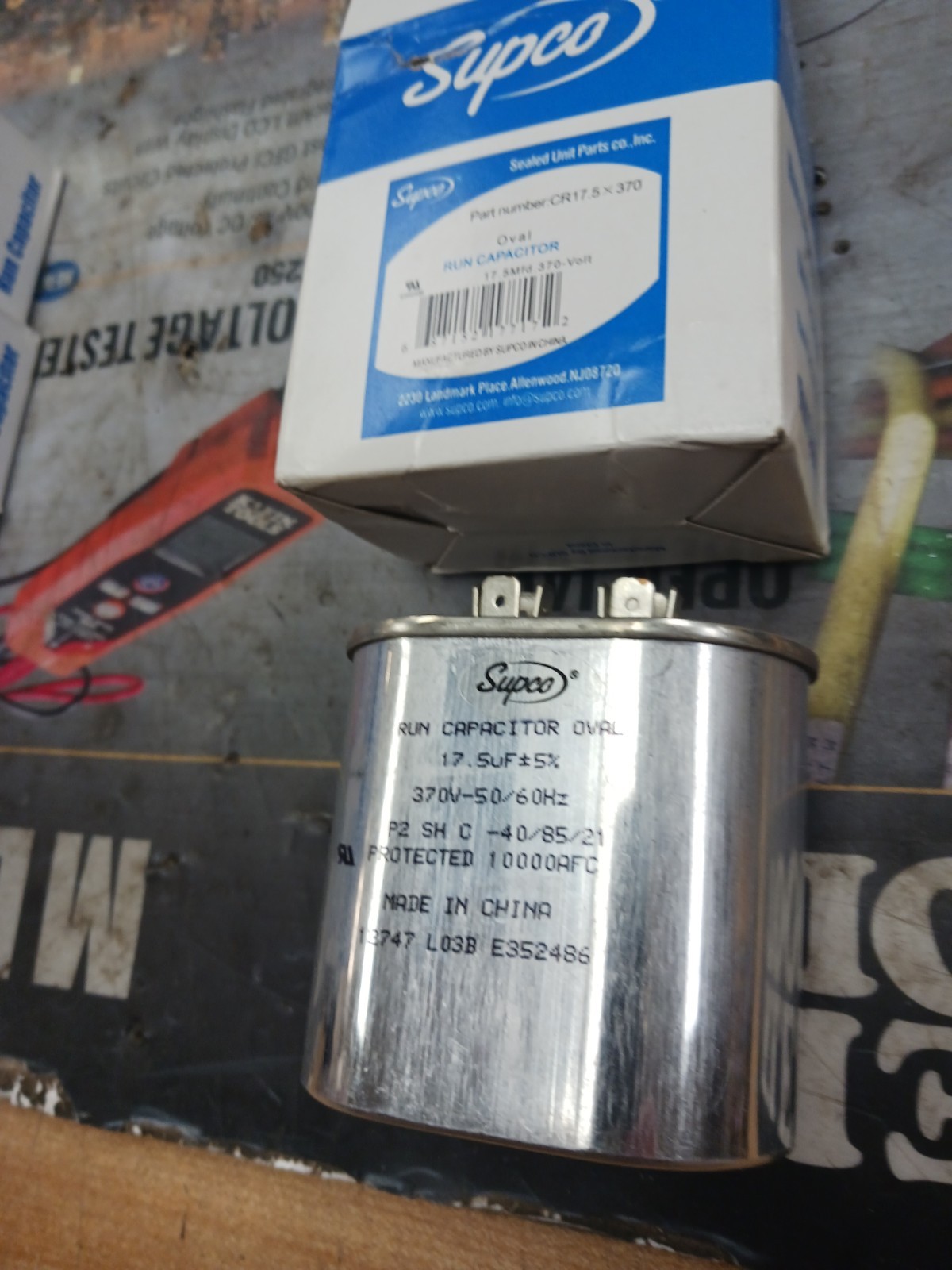 SUPCO CR17.5X370 OVAL CAPACITOR 17.5 MFD 370V