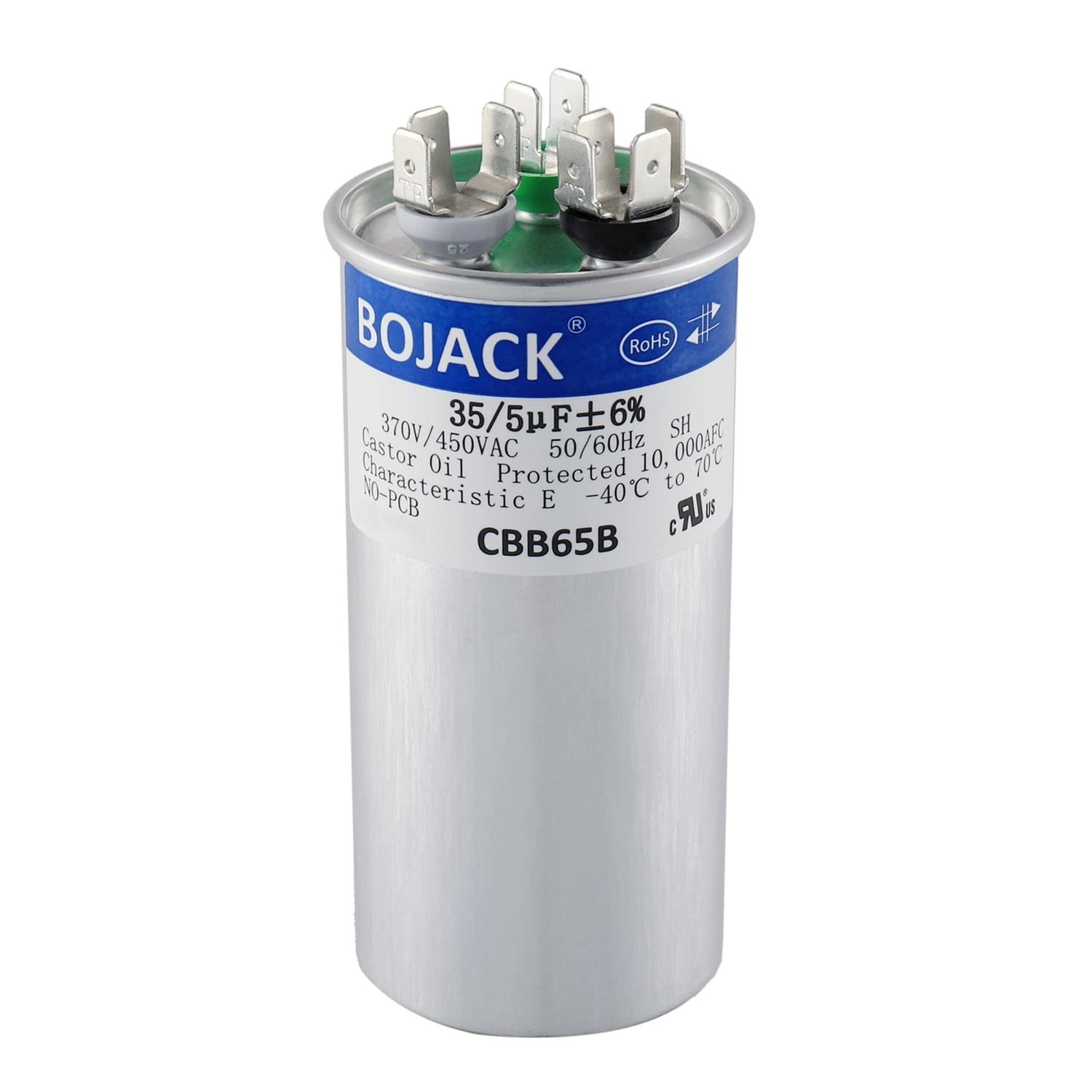 35+5uF Dual Run Capacitor 370V/440V CBB65 for AC Motor, Fan Start, Condenser