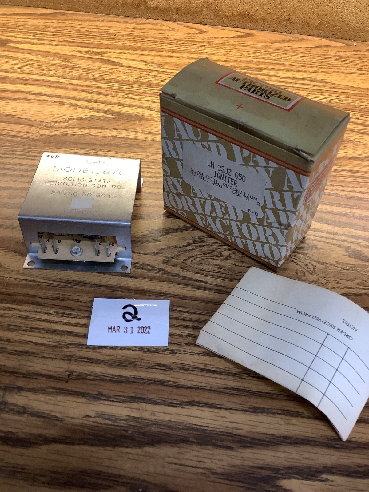 CARRIER BRYANT PAYNE LH33JZ050 MODEL 870 REIGNITION CONTROL IGNITOR