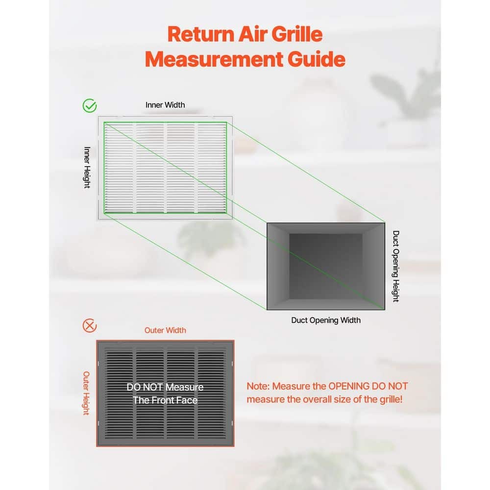 SKYSHALO Return Air Filter Grille 24 W x 18 H Duct Opening Vent Cover