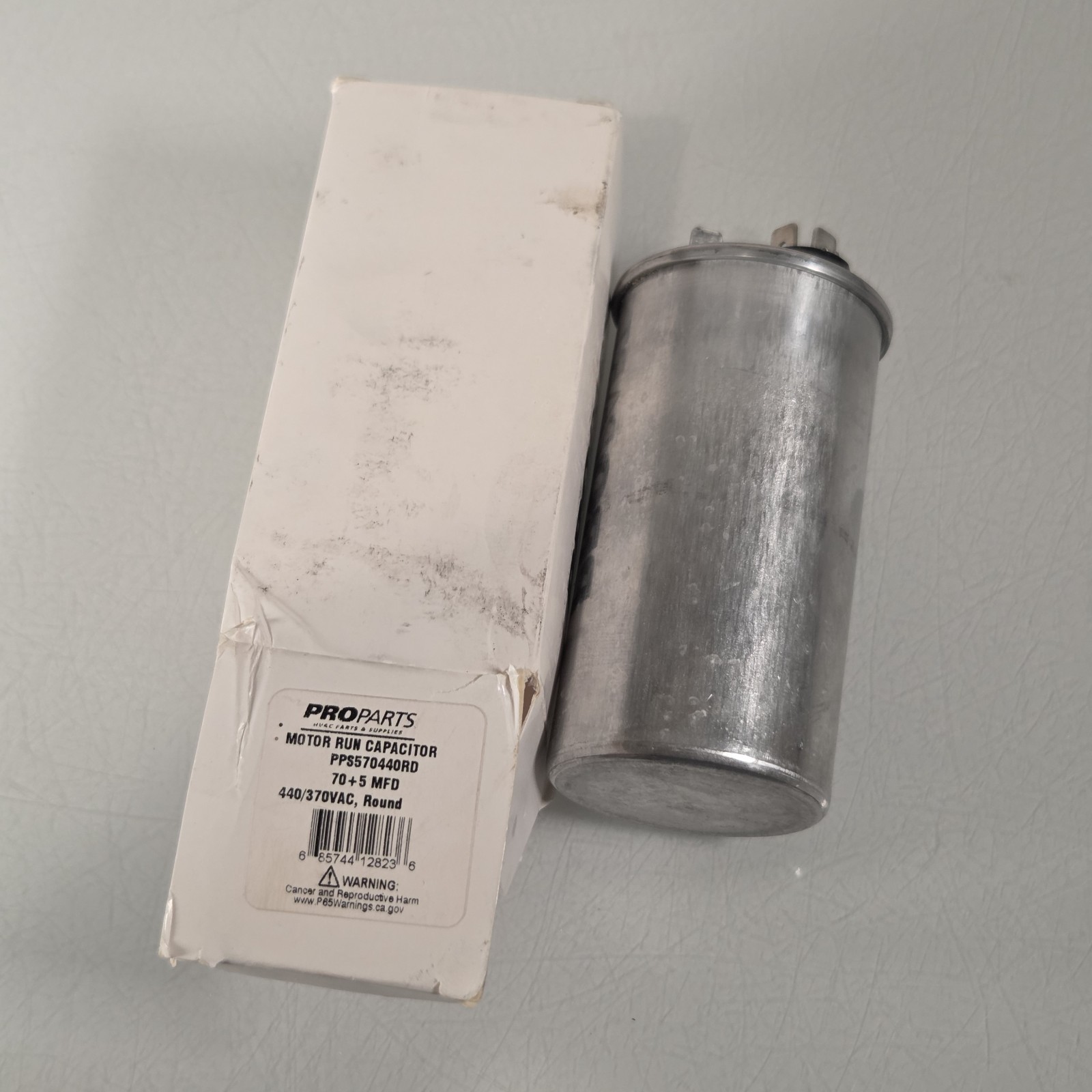 PROPARTS JARD 12823 70 + 5 MFD 440v ROUND MOTOR RUN CAPACITOR PPS570440RD