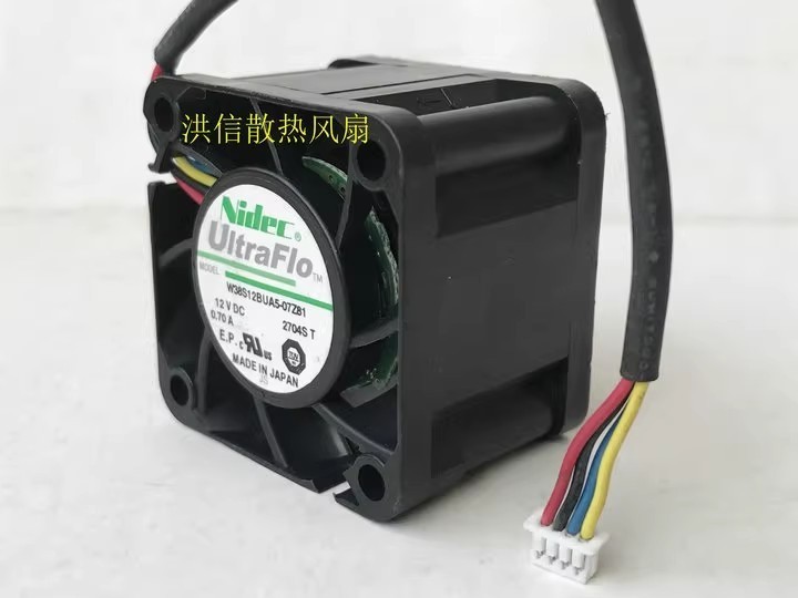 1PCS Nidec W38S12BUA5-07Z81 DC12V 0.70A 38*38*28MM 4-Pin Cooling Fan