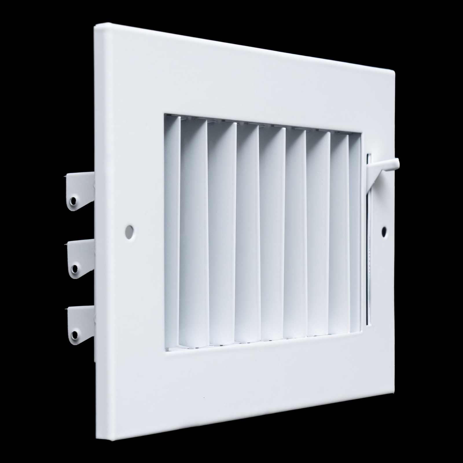 Handua 6×4 Steel Adjustable Air Supply Grille White Ceiling Wall Vent Cover