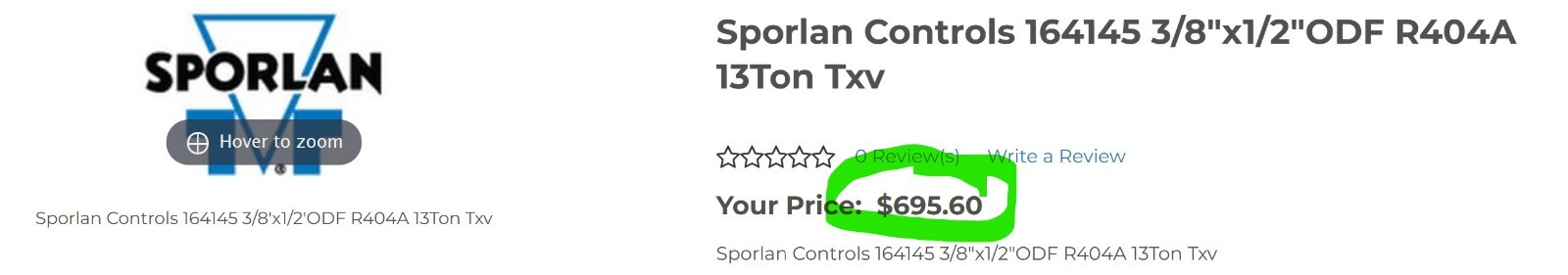 Sporlan Controls 164145 EMCE-13-SZ 3/8″x1/2″ODF 13Ton [A6F2] #2