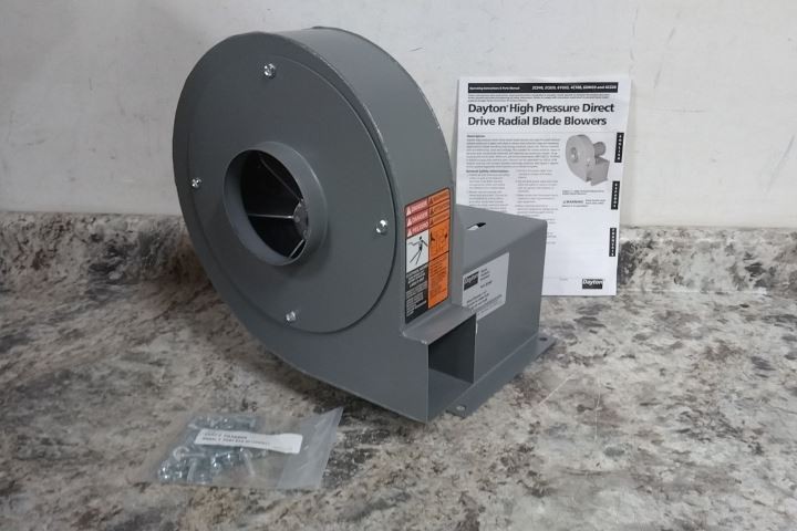 Dayton 2C940 7-3/4 In Wheel Dia 252 Max CFM High Pressure Blower w/out Motor