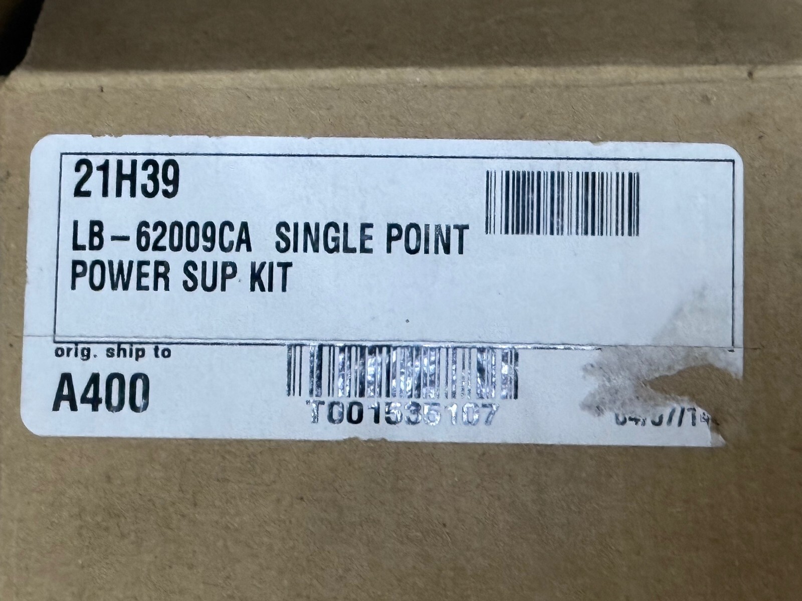 Lennox LB-62009CA Single Point Power Supply Kit 3-Pole 600v 21H39