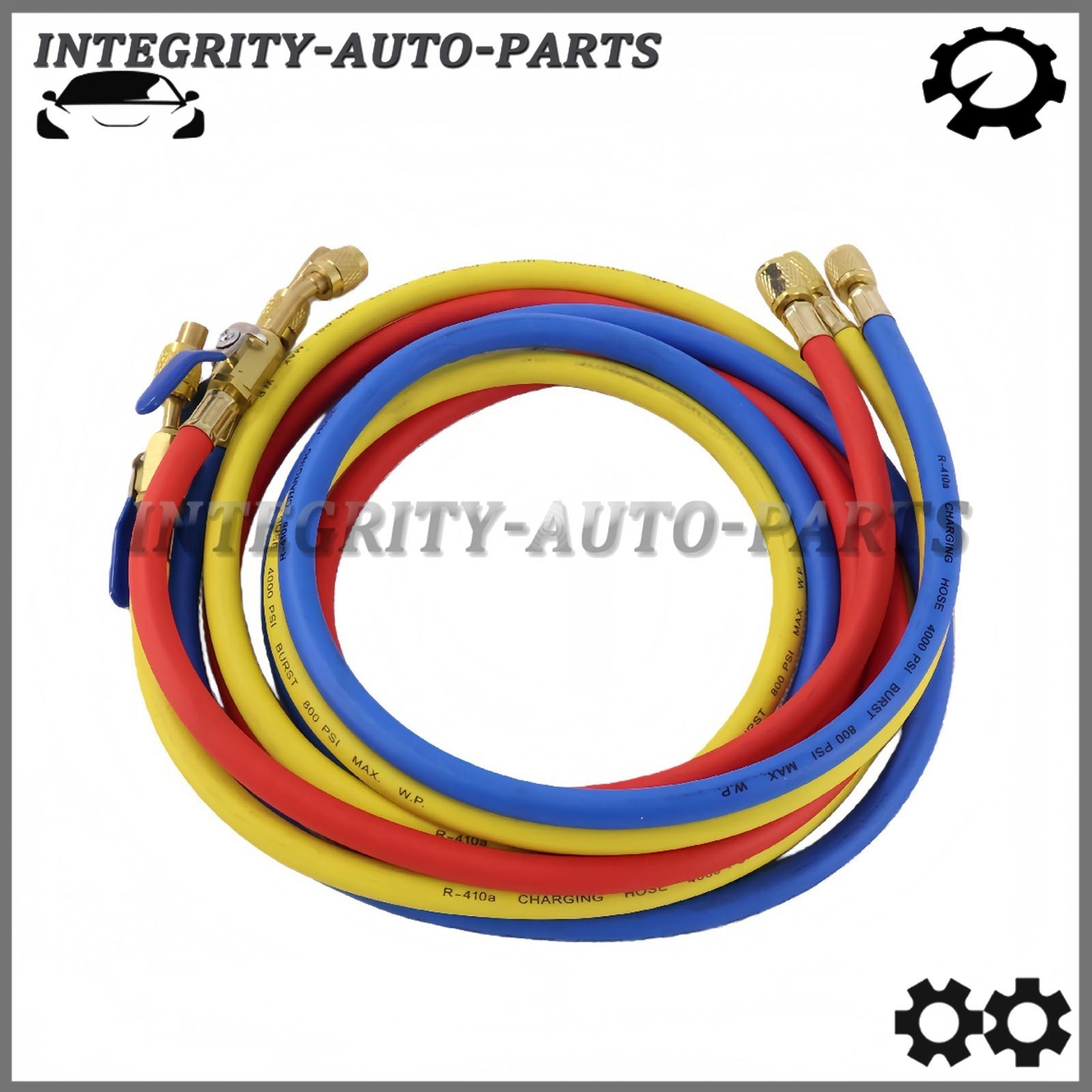 3Pack 29986 Plus II 1/4″ Hose with Compact Ball Valve 72″ Fit for R-410A Refrige