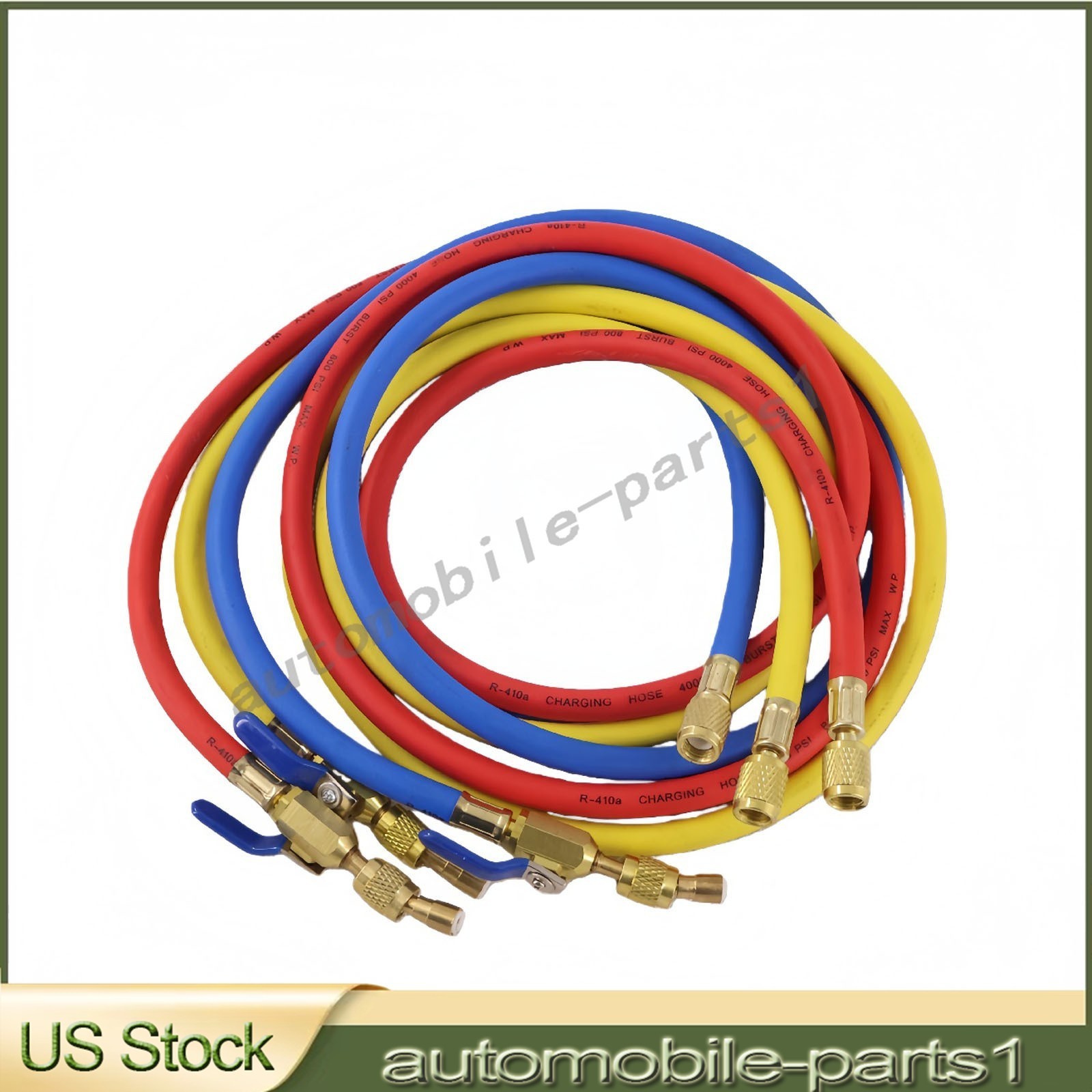 NEW For 29986 Plus II 72″ HVAC Charging Hose Set 1/4″ (3-Pack) USA
