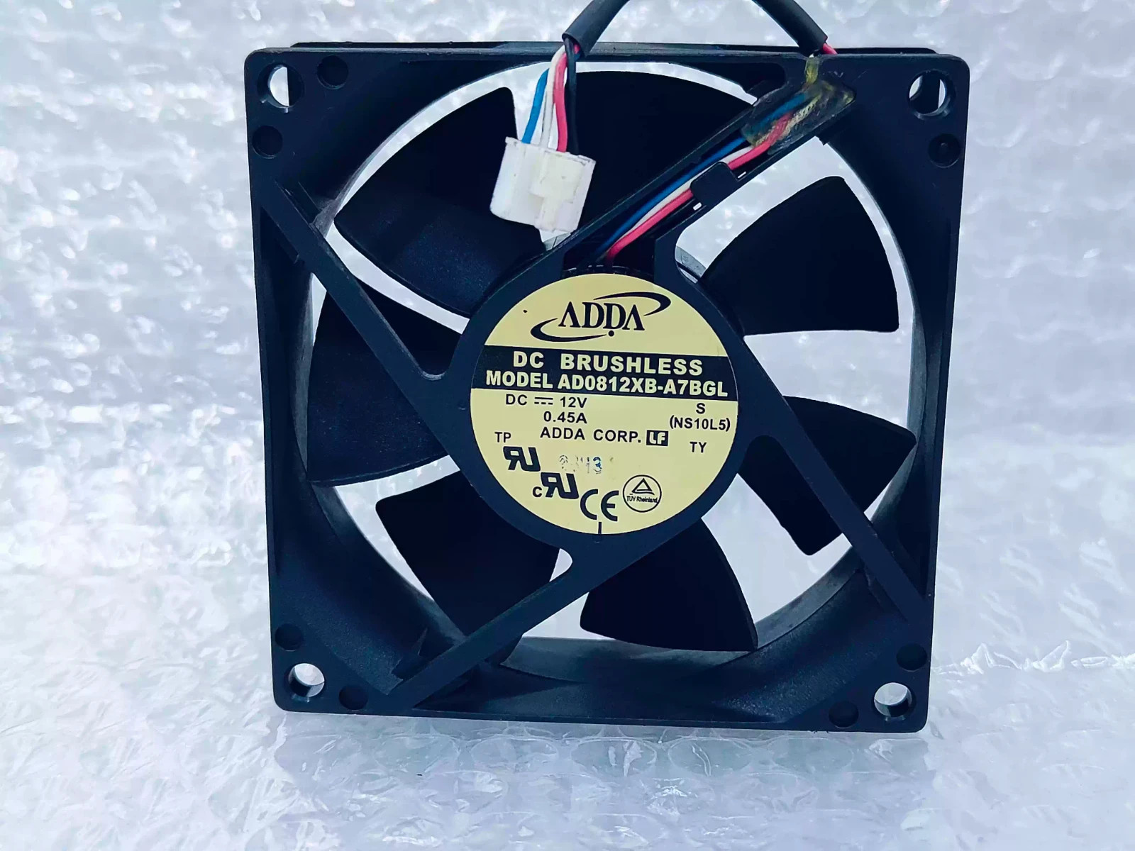 1PCS ADDA DC12V 8025 AD0812XB-A7BGL 0.45A 8CM 4-Wire Dual Ball Cooling Fan