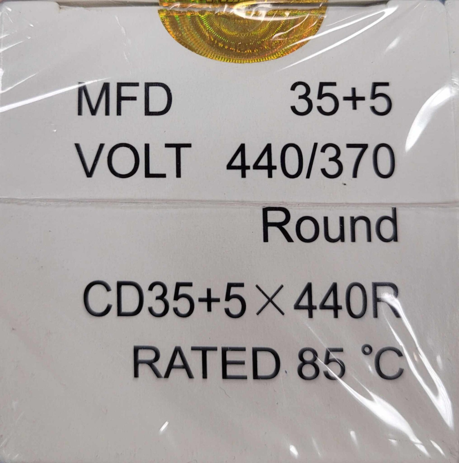 Air Conditioning HVAC Round Dual Motor Run Capacitor 35 + 5 MFD 440 Volt **NEW**