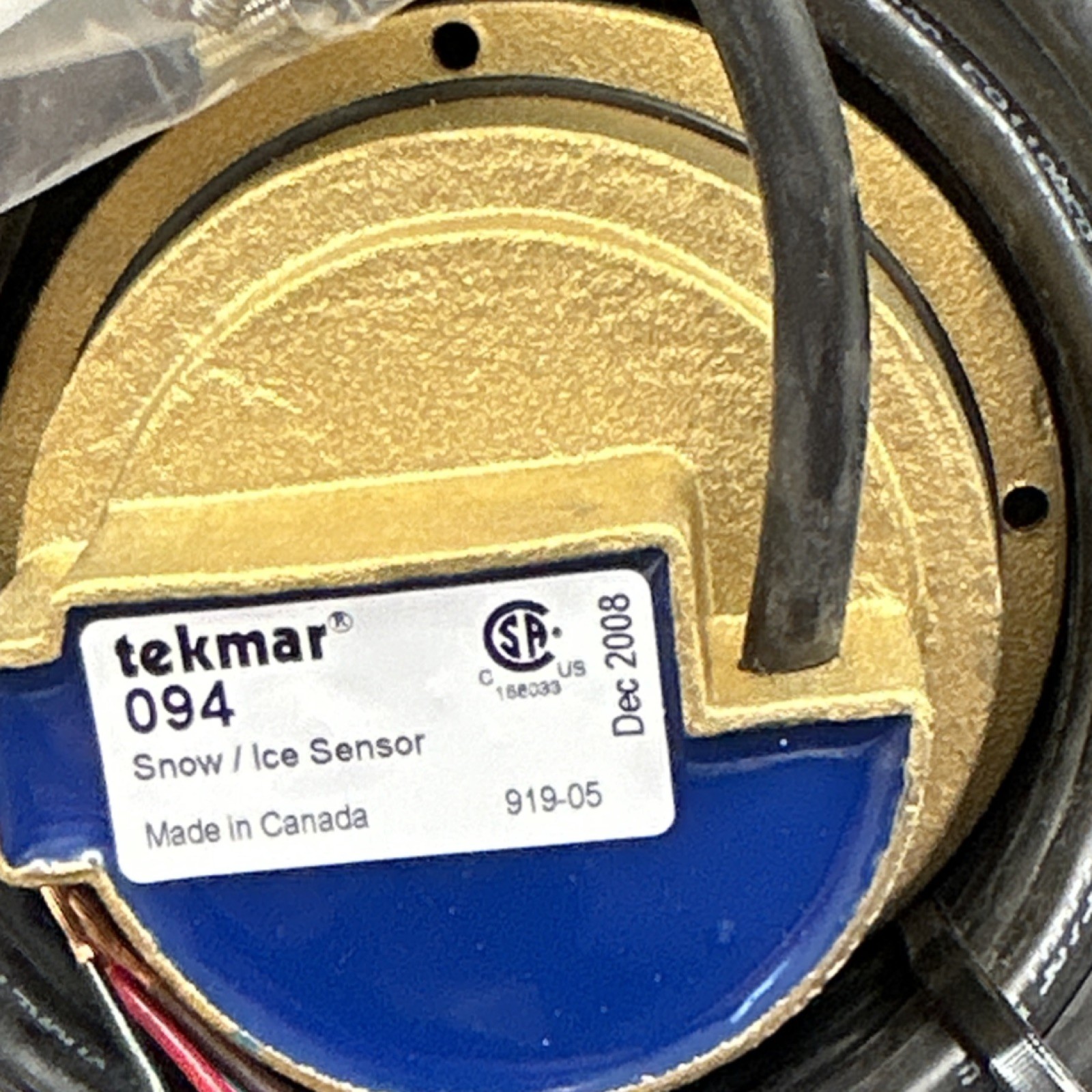 tekmar 094 Snow/Ice Sensor Brass 210 ft Wire Black/Blue 2008