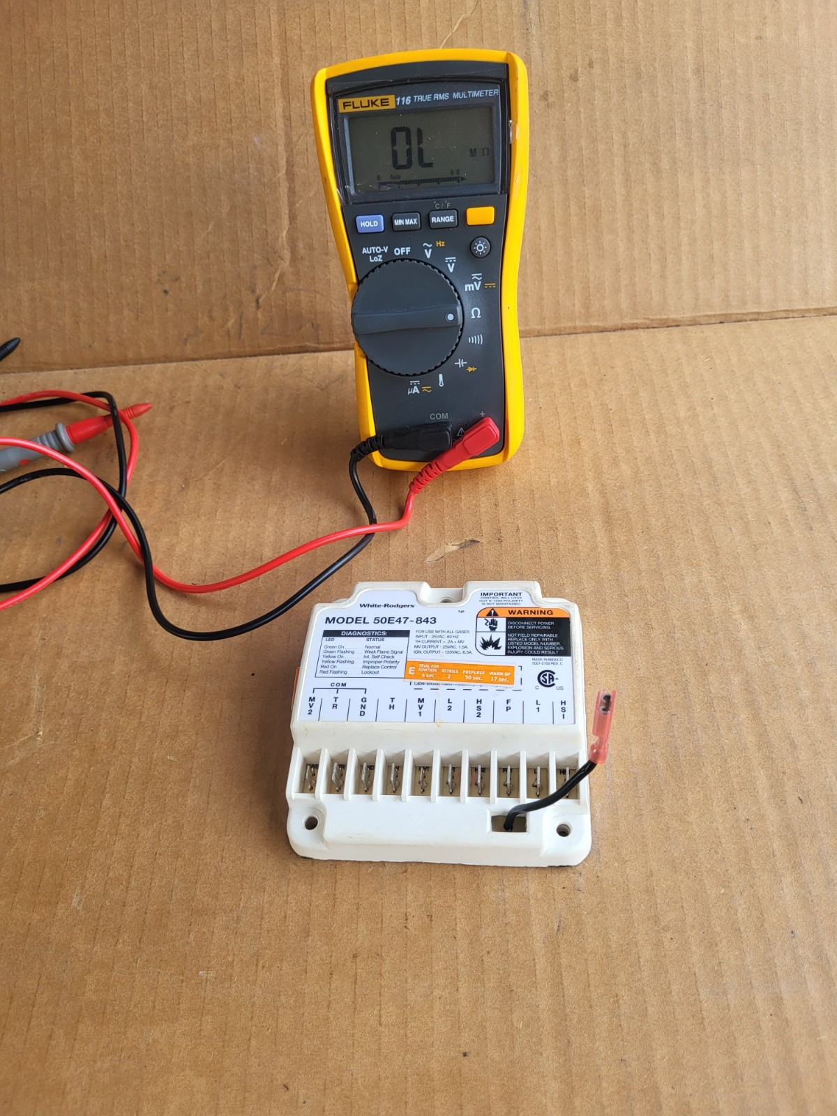 USED OEM White-Rodgers 50E47-843 REV E, TEST/FLUKE FREE SHIPPING