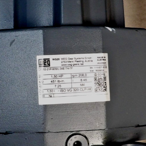 Serco HVLS Industrial Ceiling Fan Powerhead 1.5HP WEG Motor Assembly 6024501