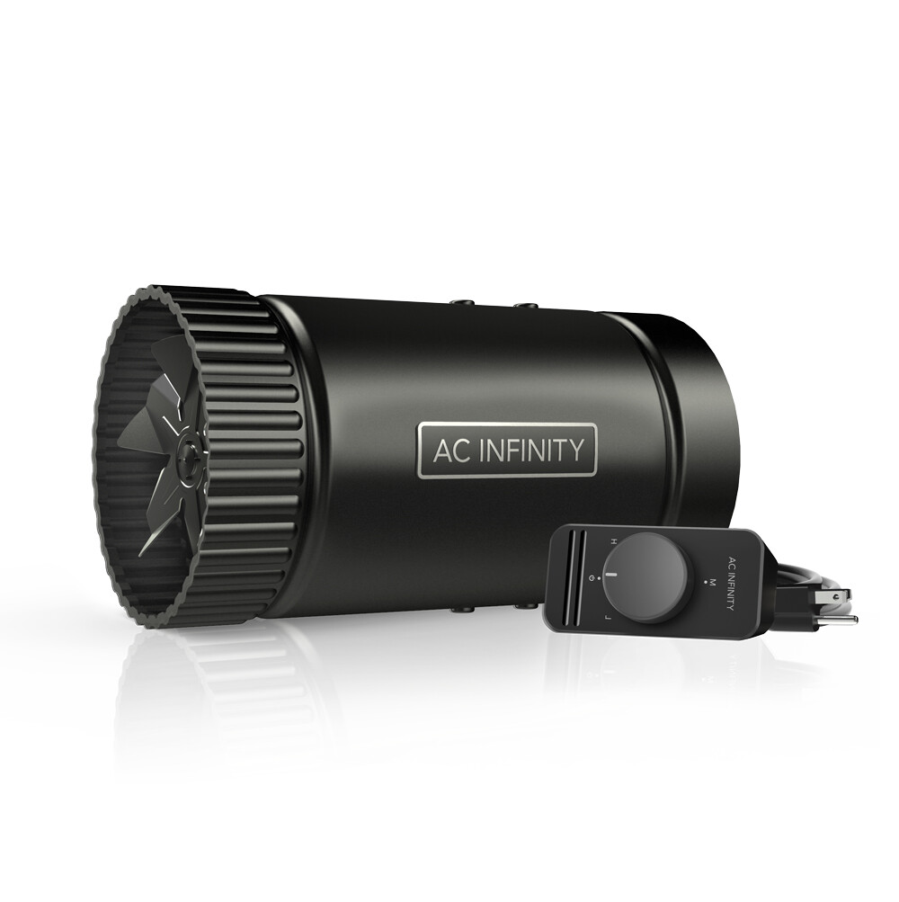RAXIAL S4, Booster Duct Fan 4” with Speed Controller for Basements and Bathrooms