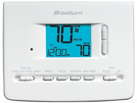 BRAEBURN SYSTEMS BRA-2220NC Digital Programmable Thermostat 4A 24V 2H/1C