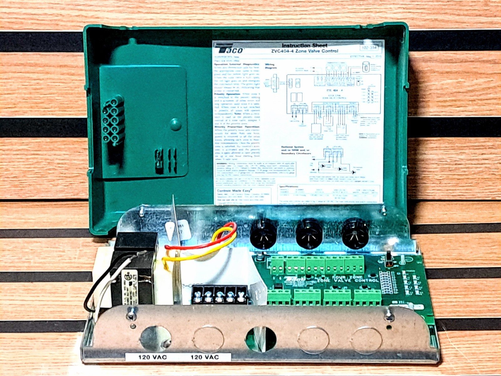 Taco ZVC404 4 Zone Valve Control Hydronic Heating Boiler Pump Relay Module Panel